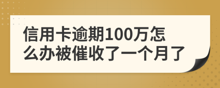 信用卡逾期100万怎么办被催收了一个月了