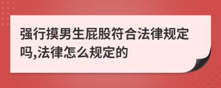 强行摸男生屁股符合法律规定吗,法律怎么规定的