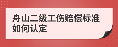 舟山二级工伤赔偿标准如何认定