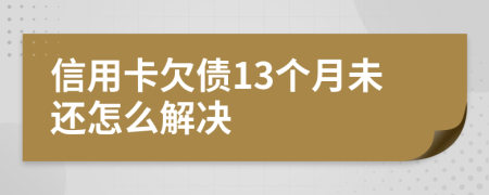 信用卡欠债13个月未还怎么解决