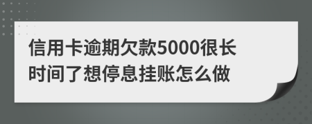 信用卡逾期欠款5000很长时间了想停息挂账怎么做
