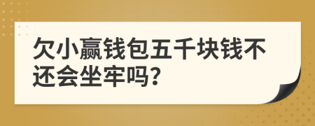 欠小赢钱包五千块钱不还会坐牢吗？