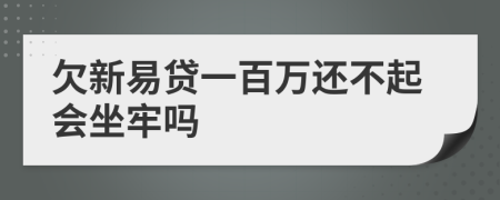 欠新易贷一百万还不起会坐牢吗