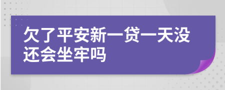 欠了平安新一贷一天没还会坐牢吗