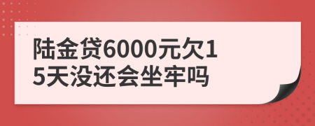 陆金贷6000元欠15天没还会坐牢吗