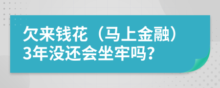 欠来钱花（马上金融）3年没还会坐牢吗？