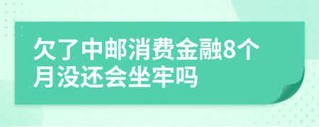 欠了中邮消费金融8个月没还会坐牢吗