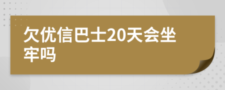 欠优信巴士20天会坐牢吗