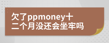 欠了ppmoney十二个月没还会坐牢吗