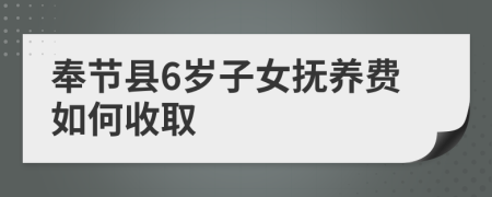 奉节县6岁子女抚养费如何收取