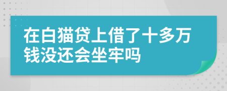在白猫贷上借了十多万钱没还会坐牢吗