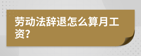 劳动法辞退怎么算月工资？