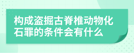 构成盗掘古脊椎动物化石罪的条件会有什么