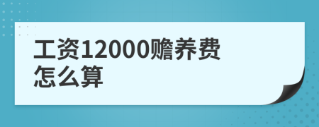 工资12000赡养费怎么算