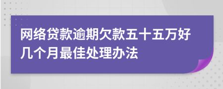 网络贷款逾期欠款五十五万好几个月最佳处理办法