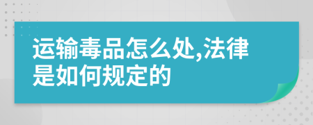 运输毒品怎么处,法律是如何规定的