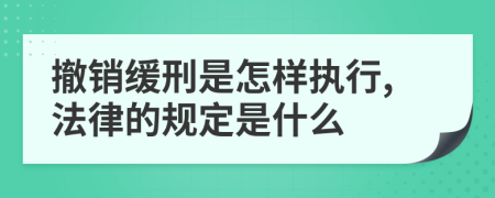 撤销缓刑是怎样执行,法律的规定是什么