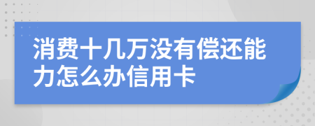 消费十几万没有偿还能力怎么办信用卡