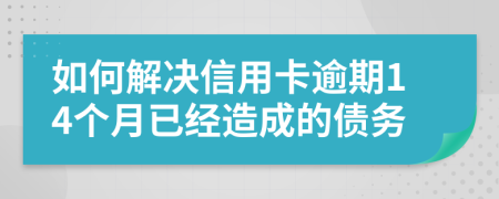 如何解决信用卡逾期14个月已经造成的债务