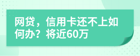 网贷，信用卡还不上如何办？将近60万