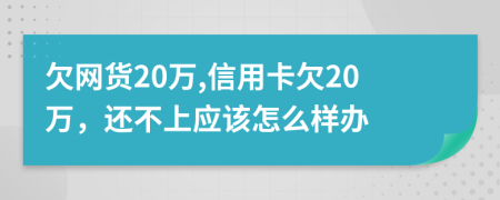 欠网货20万,信用卡欠20万，还不上应该怎么样办