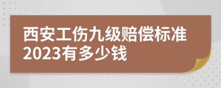 西安工伤九级赔偿标准2023有多少钱