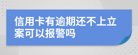 信用卡有逾期还不上立案可以报警吗