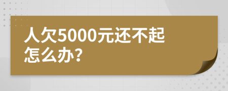 人欠5000元还不起怎么办？