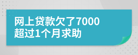 网上贷款欠了7000超过1个月求助