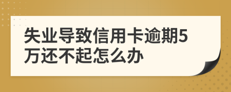 失业导致信用卡逾期5万还不起怎么办