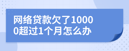 网络贷款欠了10000超过1个月怎么办