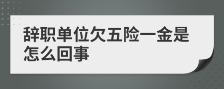 辞职单位欠五险一金是怎么回事