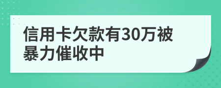 信用卡欠款有30万被暴力催收中