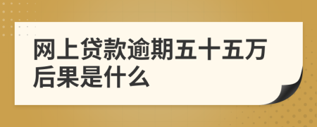 网上贷款逾期五十五万后果是什么