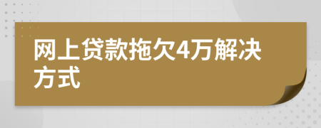 网上贷款拖欠4万解决方式