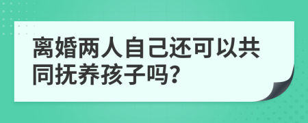 离婚两人自己还可以共同抚养孩子吗？