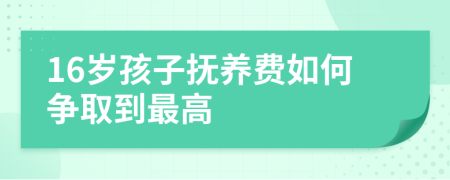 16岁孩子抚养费如何争取到最高