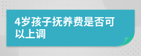 4岁孩子抚养费是否可以上调