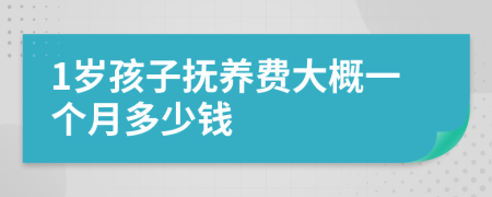 1岁孩子抚养费大概一个月多少钱