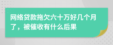 网络贷款拖欠六十万好几个月了，被催收有什么后果