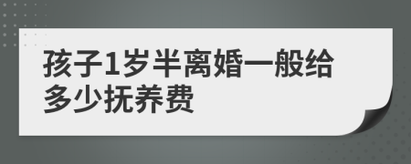 孩子1岁半离婚一般给多少抚养费