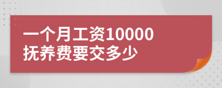 一个月工资10000抚养费要交多少