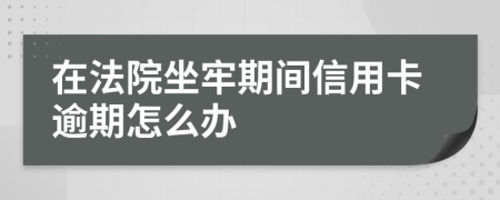 在法院坐牢期间信用卡逾期怎么办