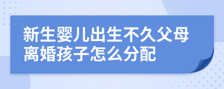 新生婴儿出生不久父母离婚孩子怎么分配