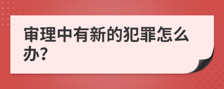 审理中有新的犯罪怎么办？