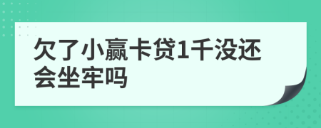 欠了小赢卡贷1千没还会坐牢吗