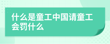 什么是童工中国请童工会罚什么