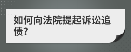 如何向法院提起诉讼追债?