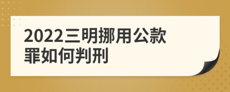 2022三明挪用公款罪如何判刑