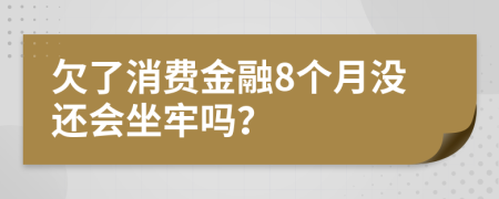 欠了消费金融8个月没还会坐牢吗？